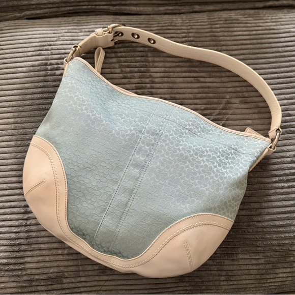 Vintage Coach Blue Mini C's Hobo – Style M0772 F10920 - Picture 3 of 9